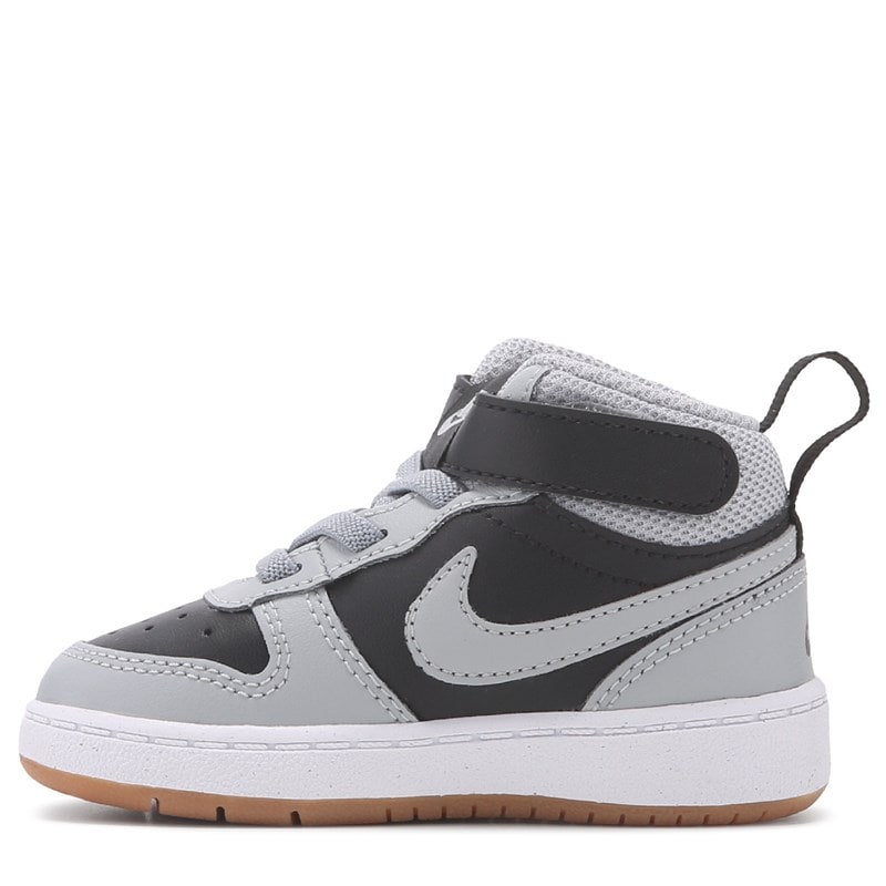 Kids' Court Borough Mid 2 High Top Sneaker Baby/Toddler Shoes (Grey/Black/Gum)