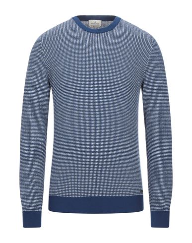 Brooksfield Man Sweater Blue Size 46 Cotton, Polyamide
