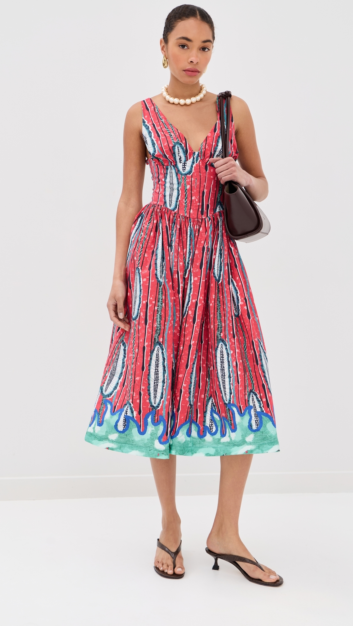 Papaya Midi Dress Red Papaya