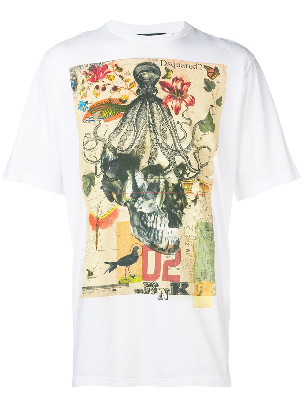 DSQ2 print T-shirt - White