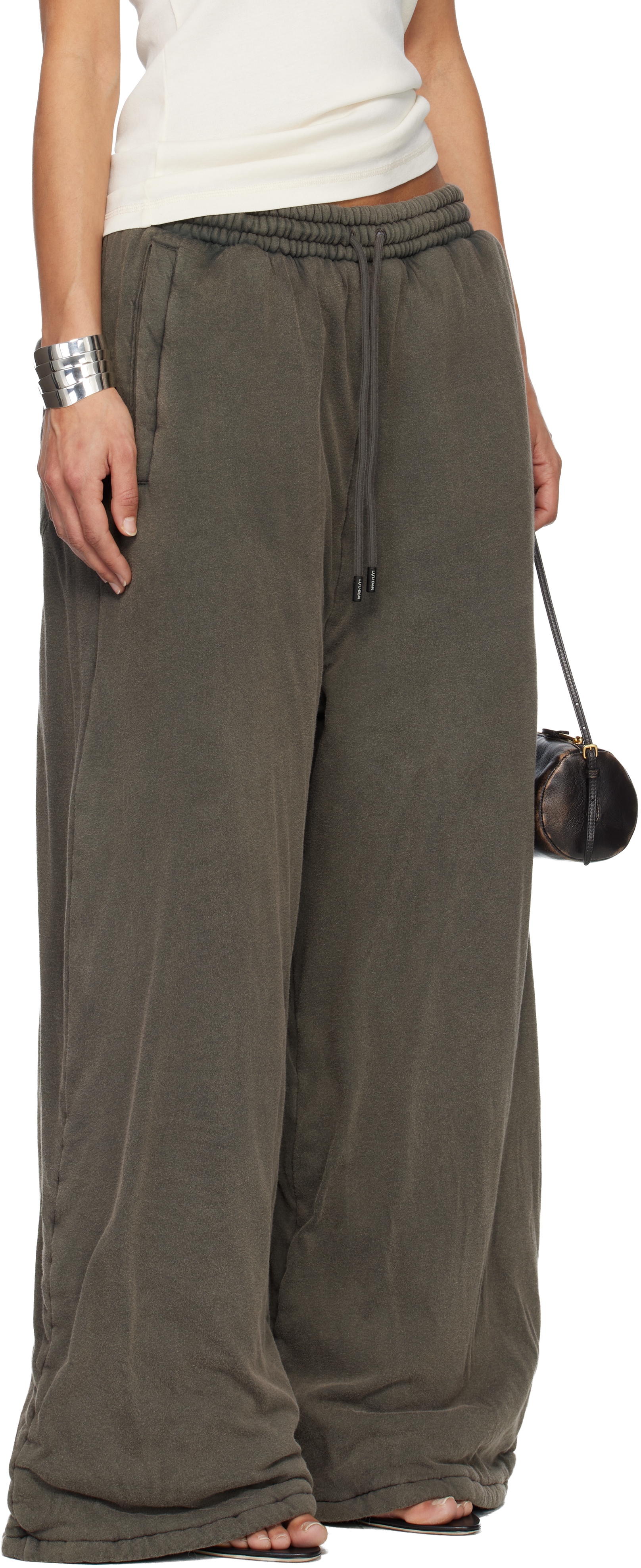 Gray Wadded Bontans Sweatpants