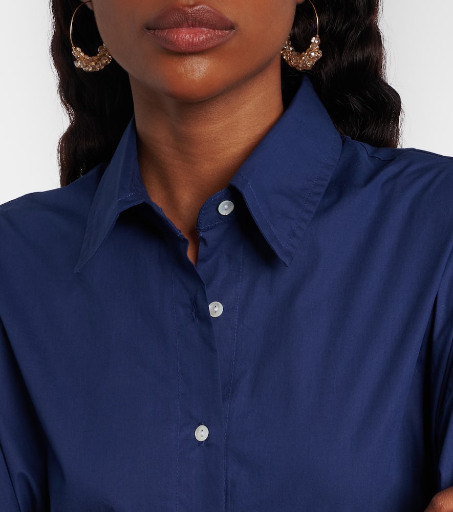 Floral cotton poplin shirt dress
