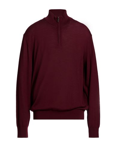 Man Sweater Burgundy Size 48 Merino Wool