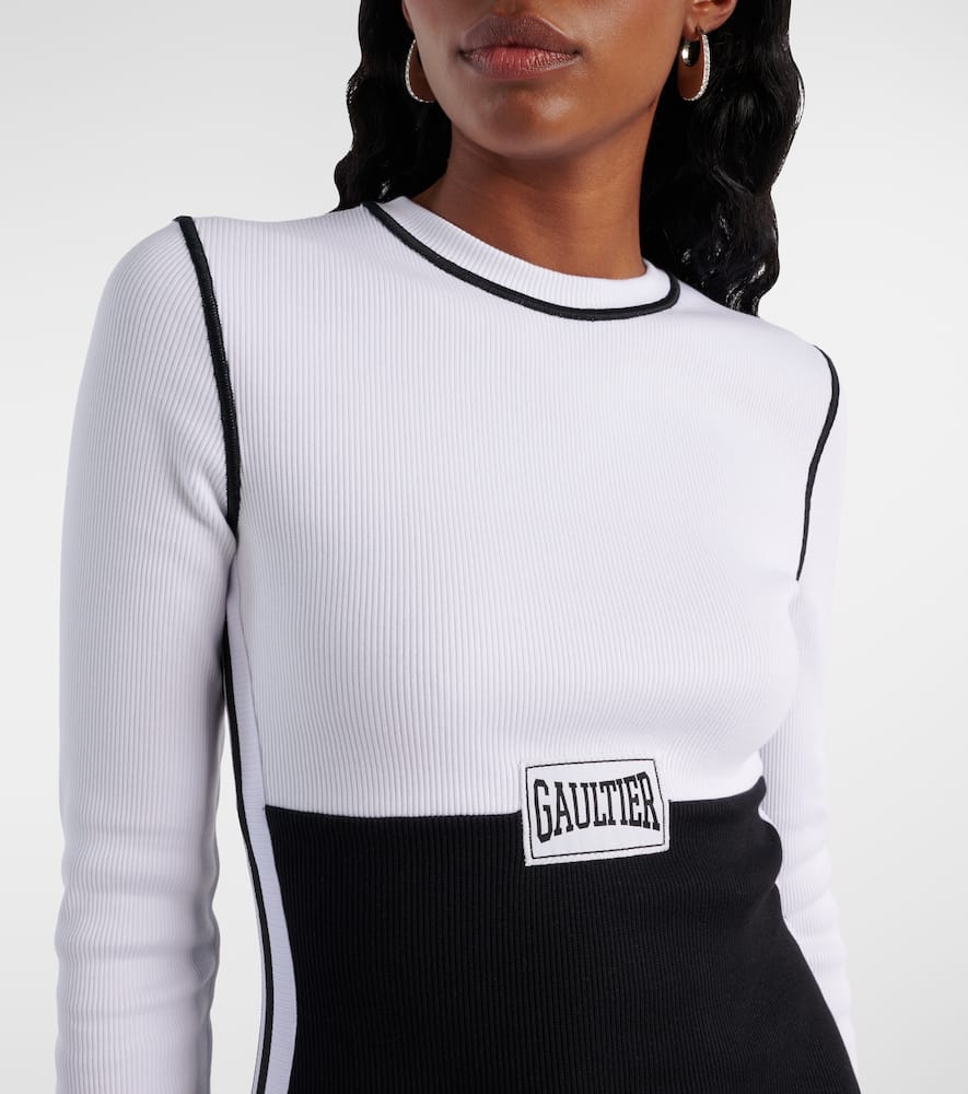 Logo cotton-blend jersey maxi dress