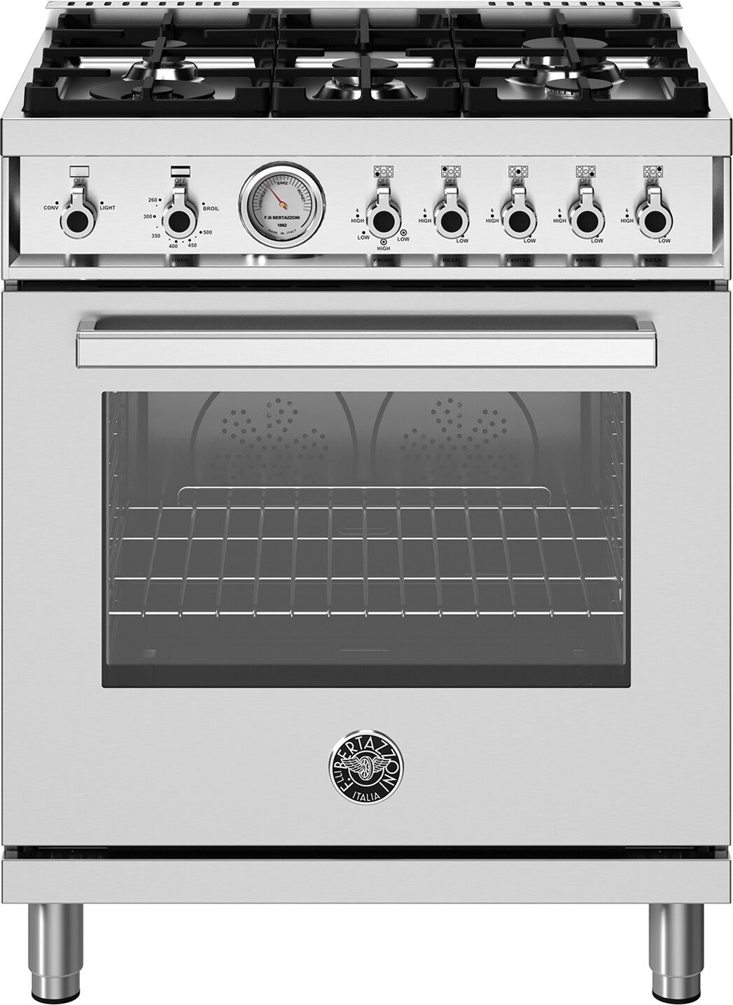 Bertazzoni Professional 30" Natural Gas Range PRO305GASXV