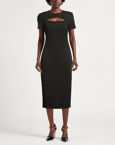 Woman Midi dress Black Size 0 Polyester, Viscose, Elastane