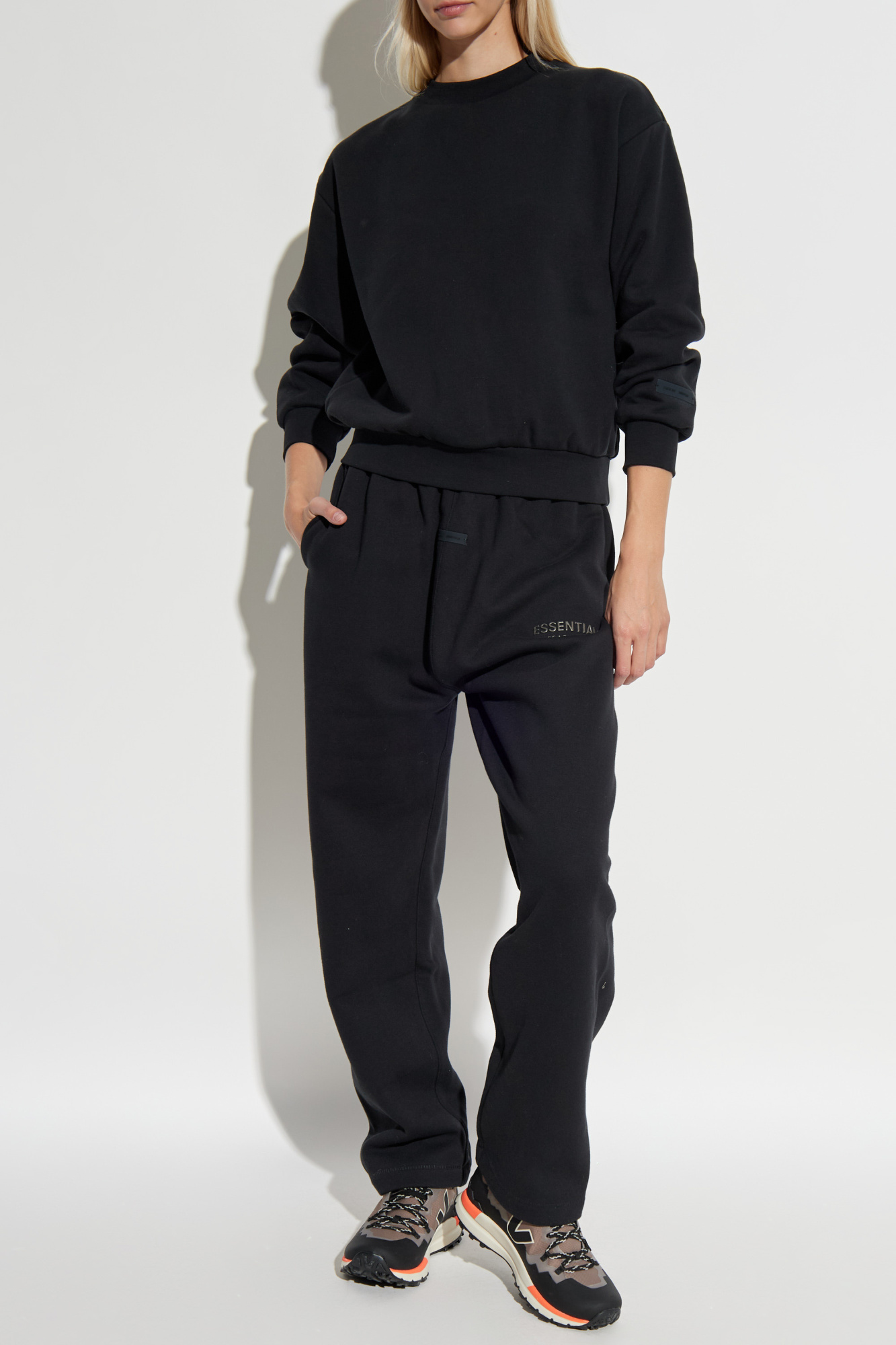 Sweatshirt With Printed Logo, Women's, Black