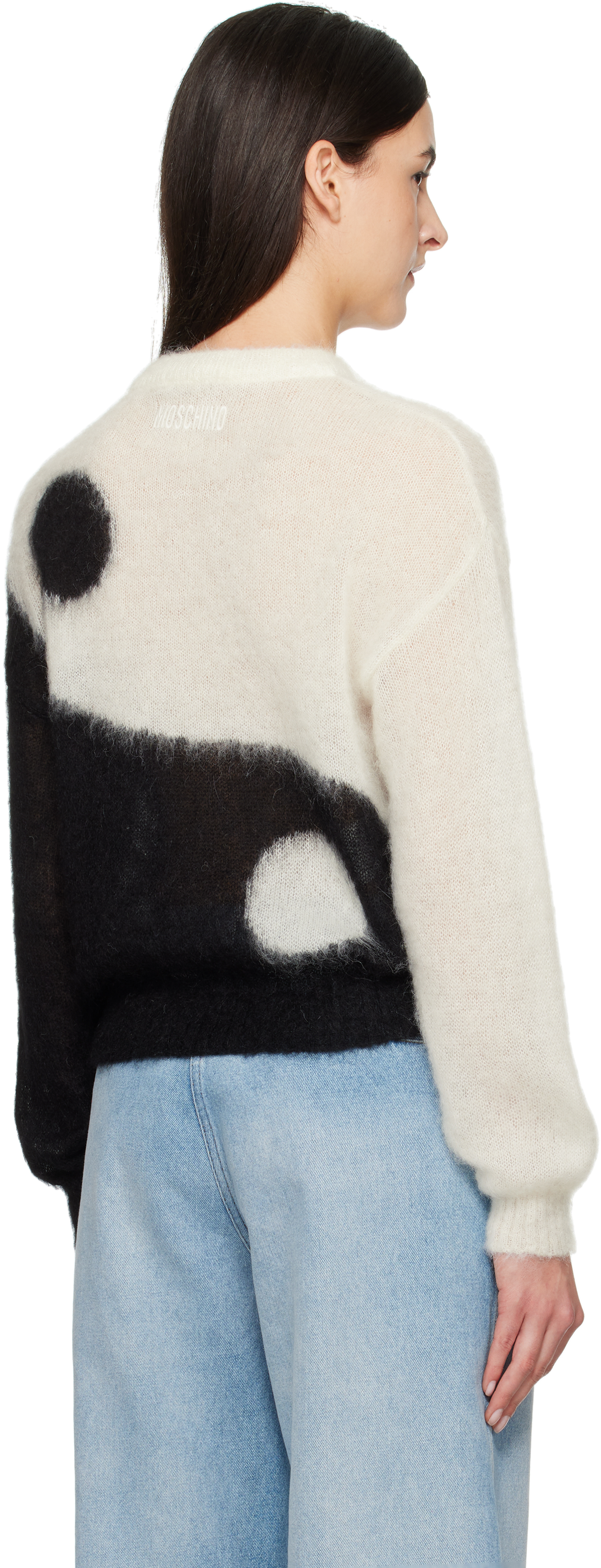 Moschino Black & White Iconic Archive Tao Sweater