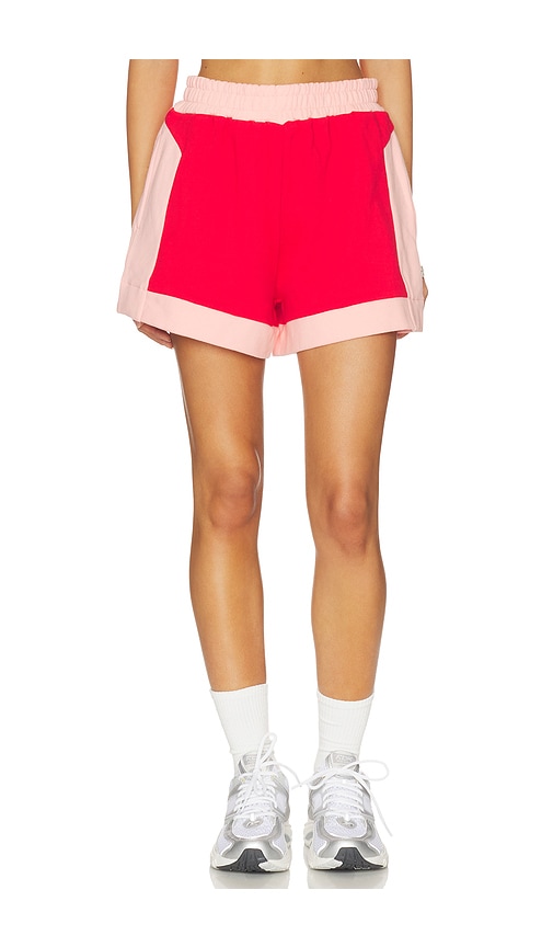 Araminta James Retro Track Short in Red,Pink. - L also in M