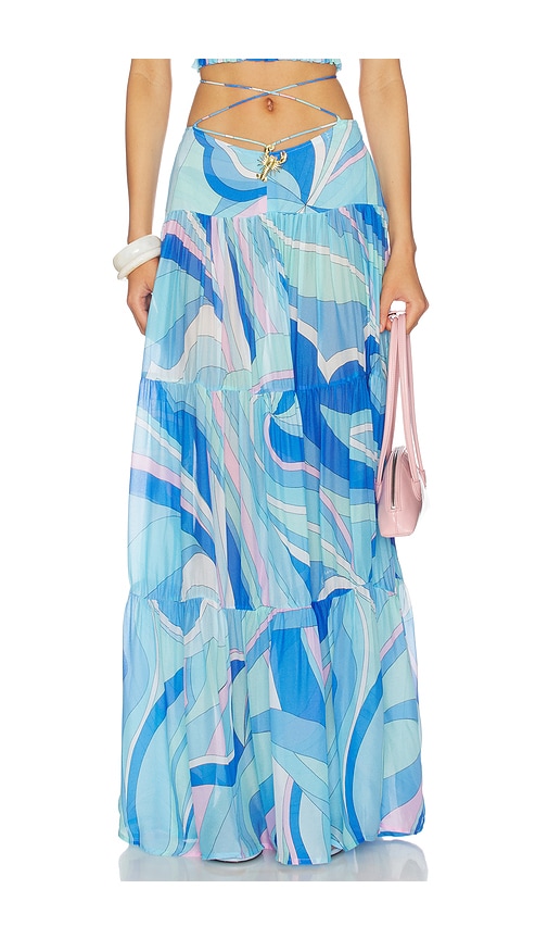 Cin Cin Song Lobster Maxi Skirt in Blue. - XS also in S
