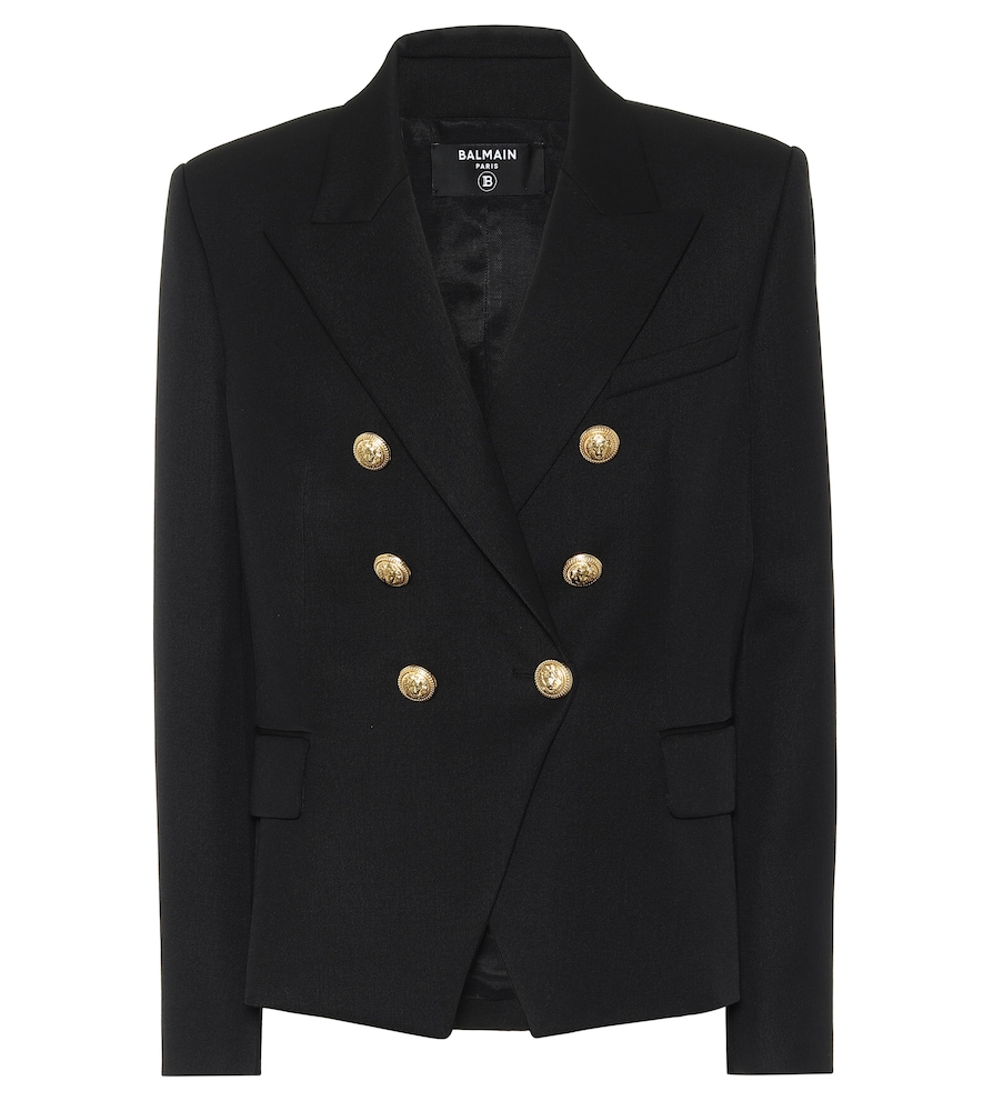 Double-breasted wool blazer