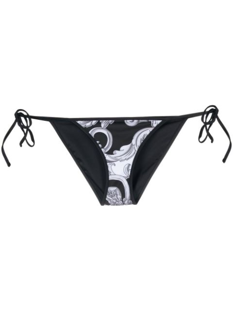 Baroque pattern-print bikini bottoms