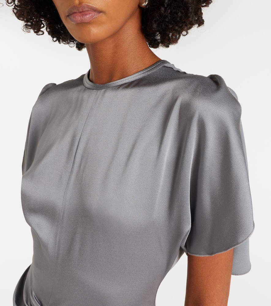 Isabella gathered satin gown