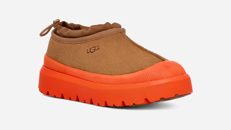® Tasman Weather Hybrid Suede/Waterproof Clogs Cold Weather Boots in Chestnut/Orange