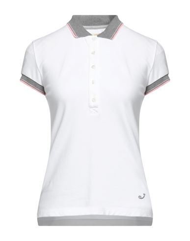 Jacob Cohёn Woman Polo shirt White Size S Cotton, Elastane