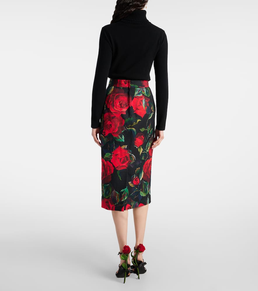 Floral pencil skirt