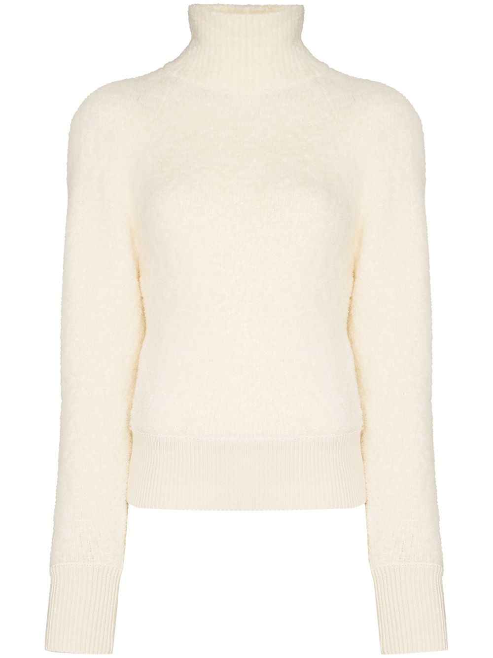 Miah fleece knitted jumper - White