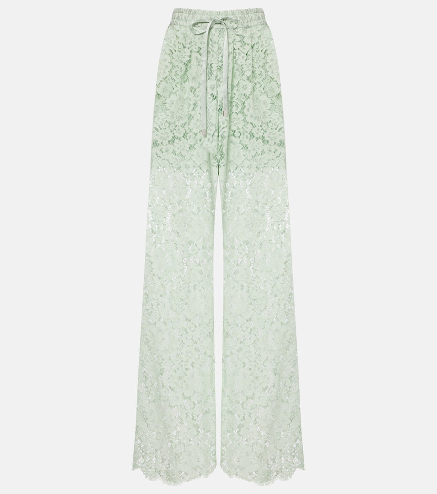 Lace wide-leg pants
