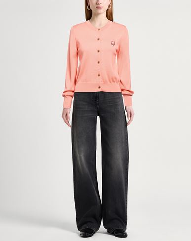 Maison Kitsuné Woman Cardigan Salmon pink Size M Wool