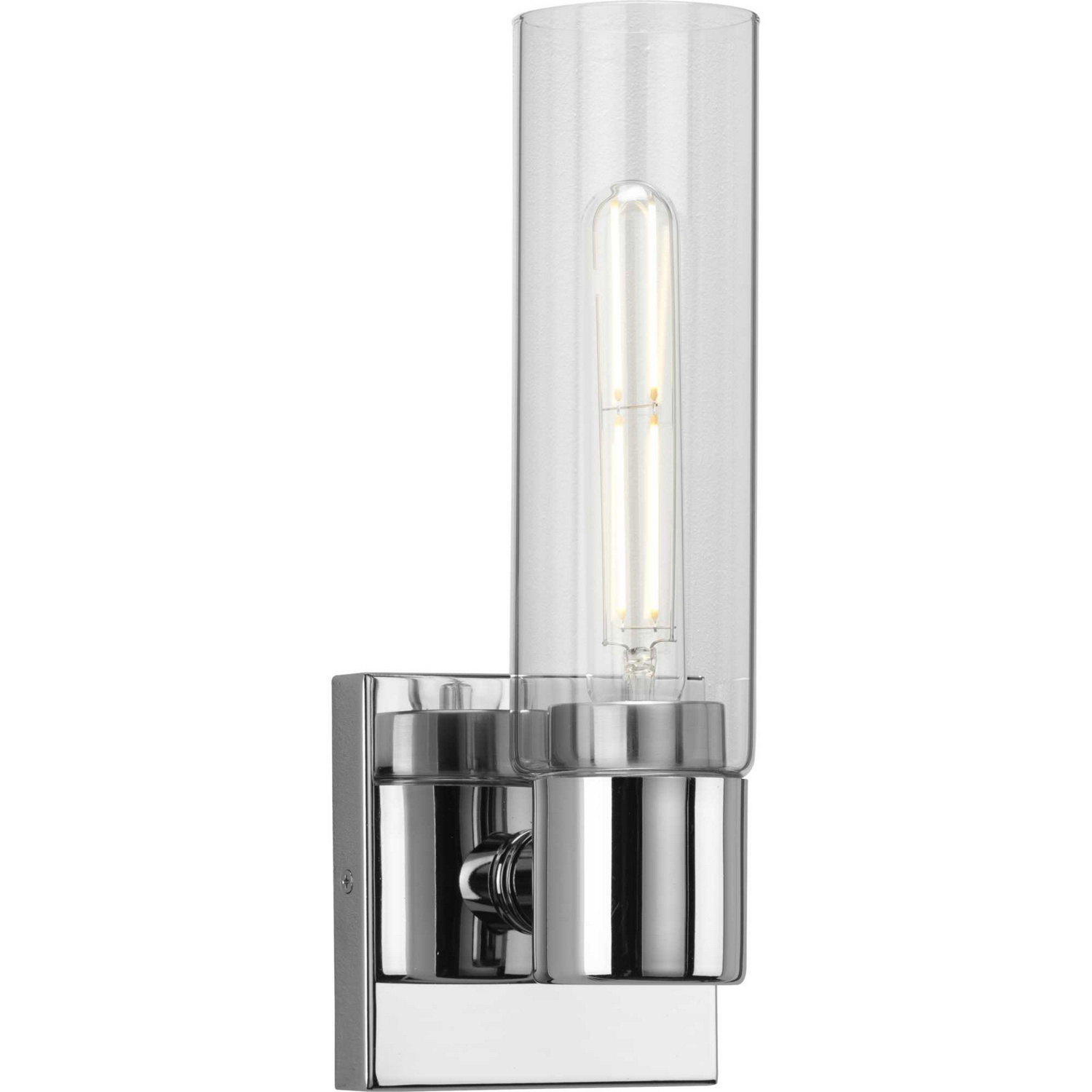 Polished Chrome One Light Bath Bracket from the Clarion Collection