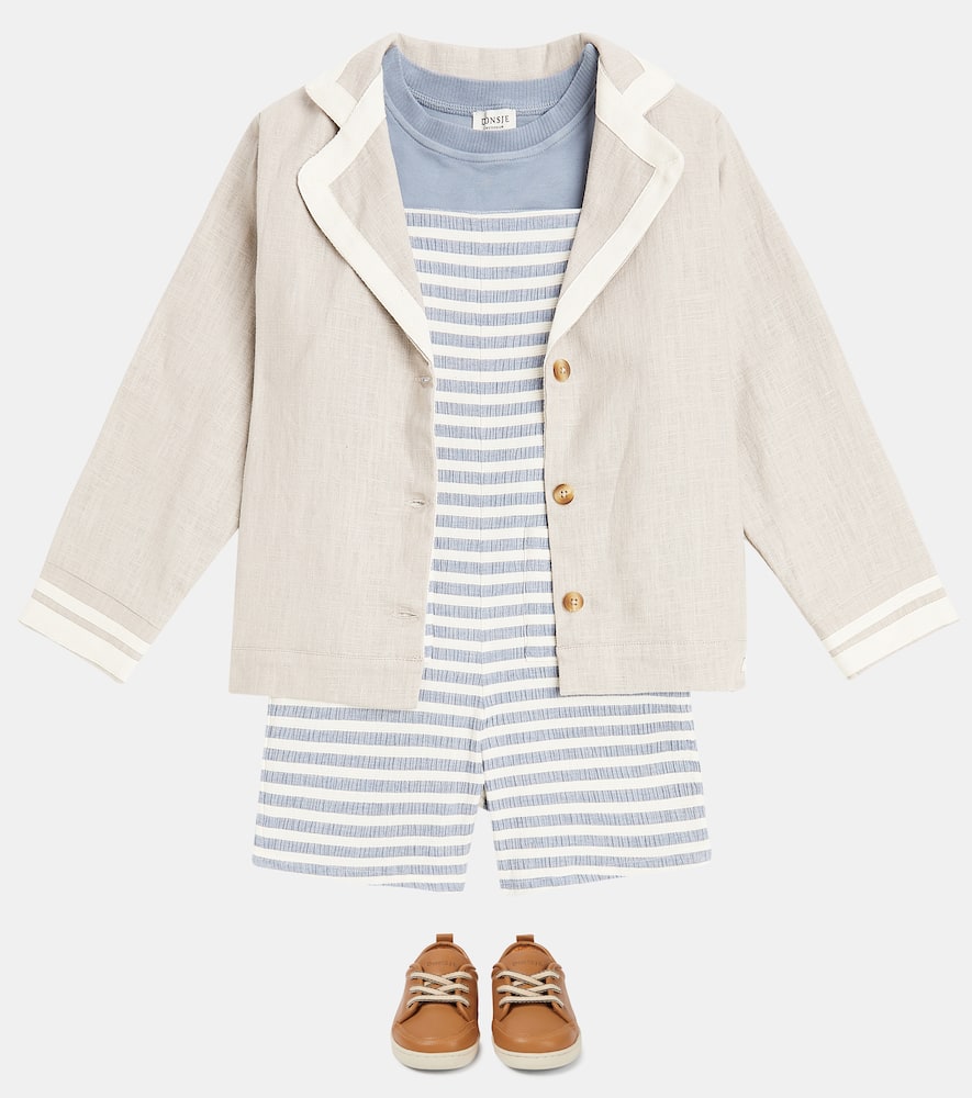 Quirijin embroidered linen blazer