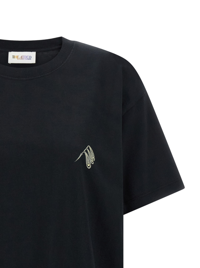 Black Graphic Crew Neck T-Shirt