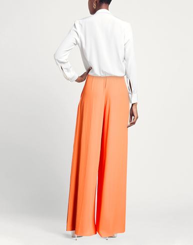 Woman Pants Orange Size L Polyester, Elastane