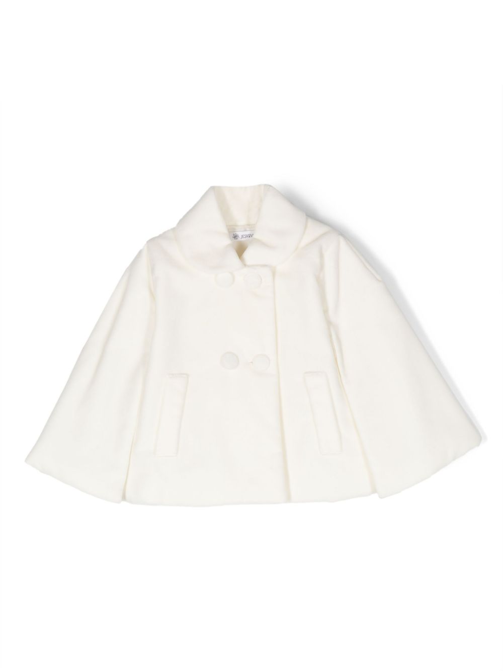 Faux-fur double-breasted coat - Neutrals