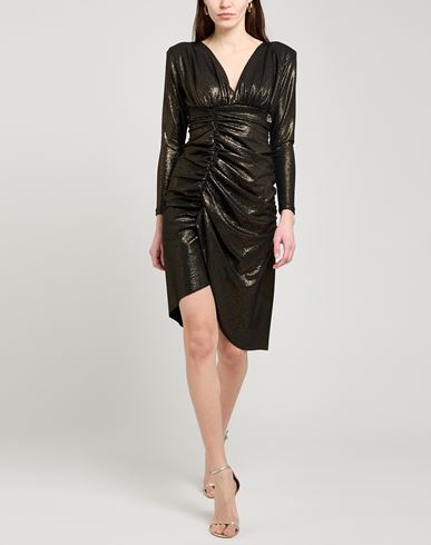 Woman Midi dress Black Size L Polyester
