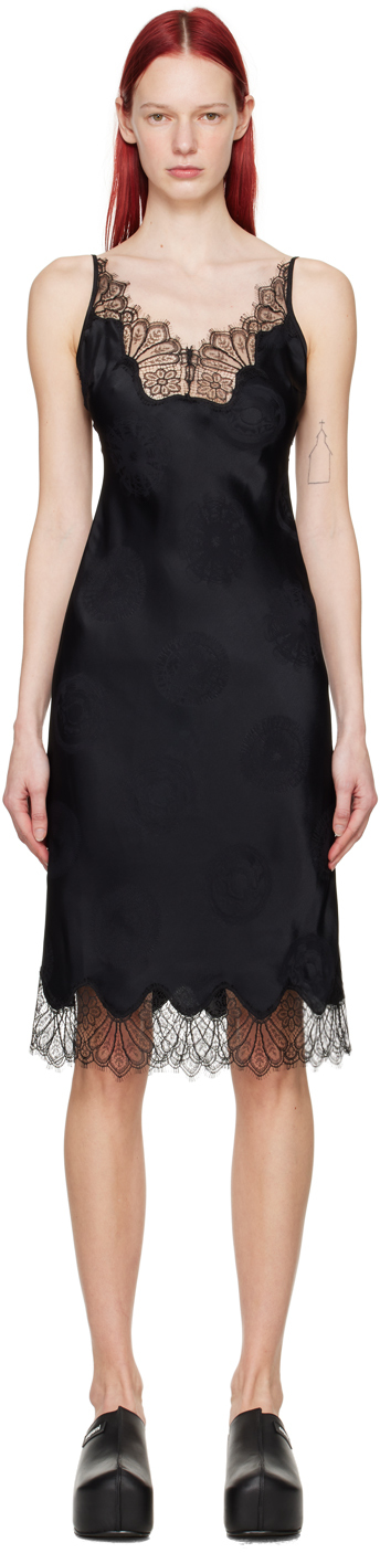 Coperni Black Cymatics Midi Dress