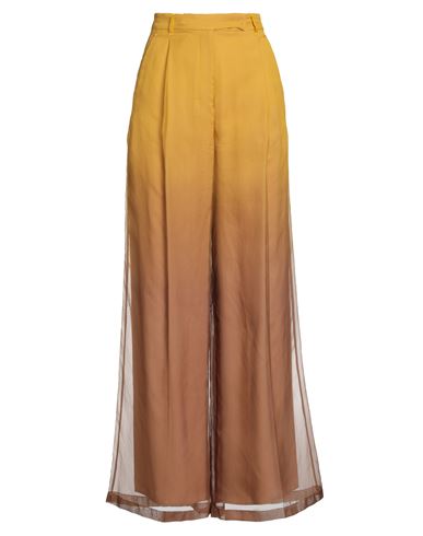 Woman Pants Marigold Size 10 Silk