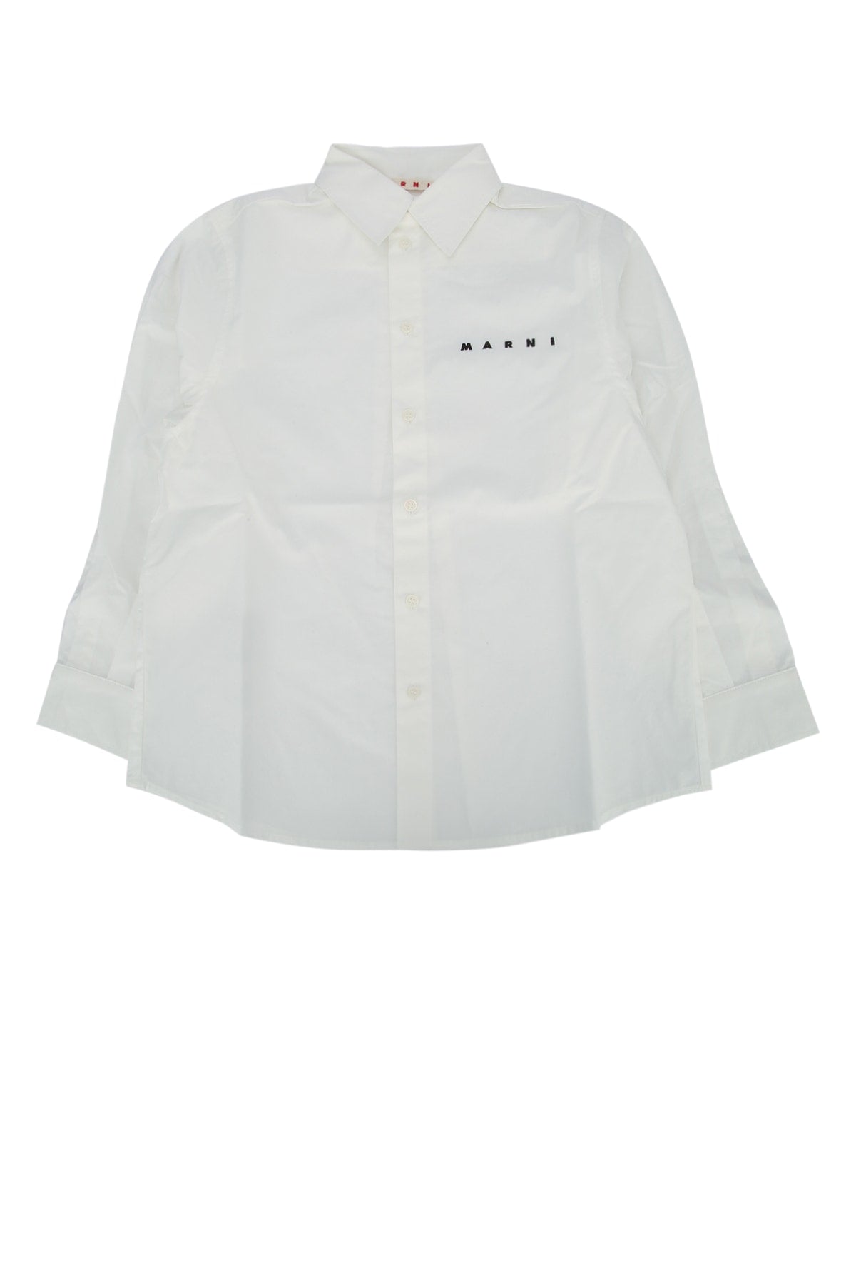 Logo-Embroidered Cotton Shirt — White