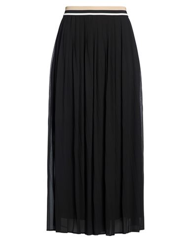 Woman Midi skirt Black Size 10 Polyester