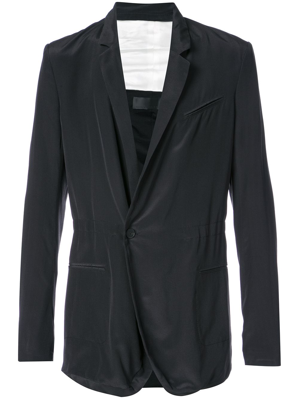 Crepe de chine blazer - Black