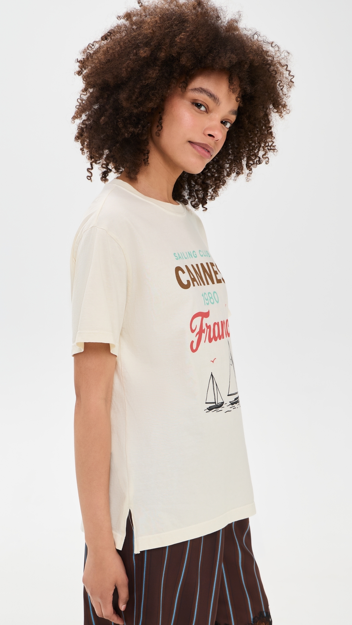 Sailing Club Cannes Boyfriend Tee Off White