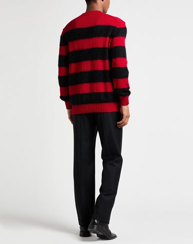 Man Sweater Red Size XL Cotton, Mohair wool, Polyamide, Silk