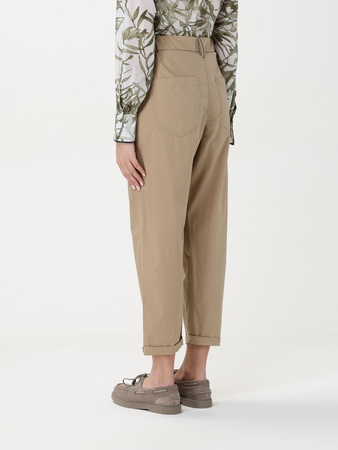 Pants BRUNELLO CUCINELLI Woman color Brown