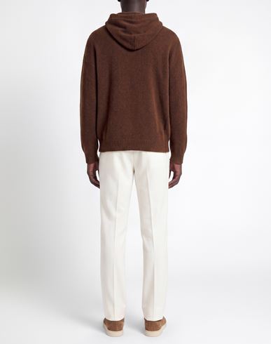 Man Sweater Chocolate brown Size 40 Cashmere, Silk, Polyester