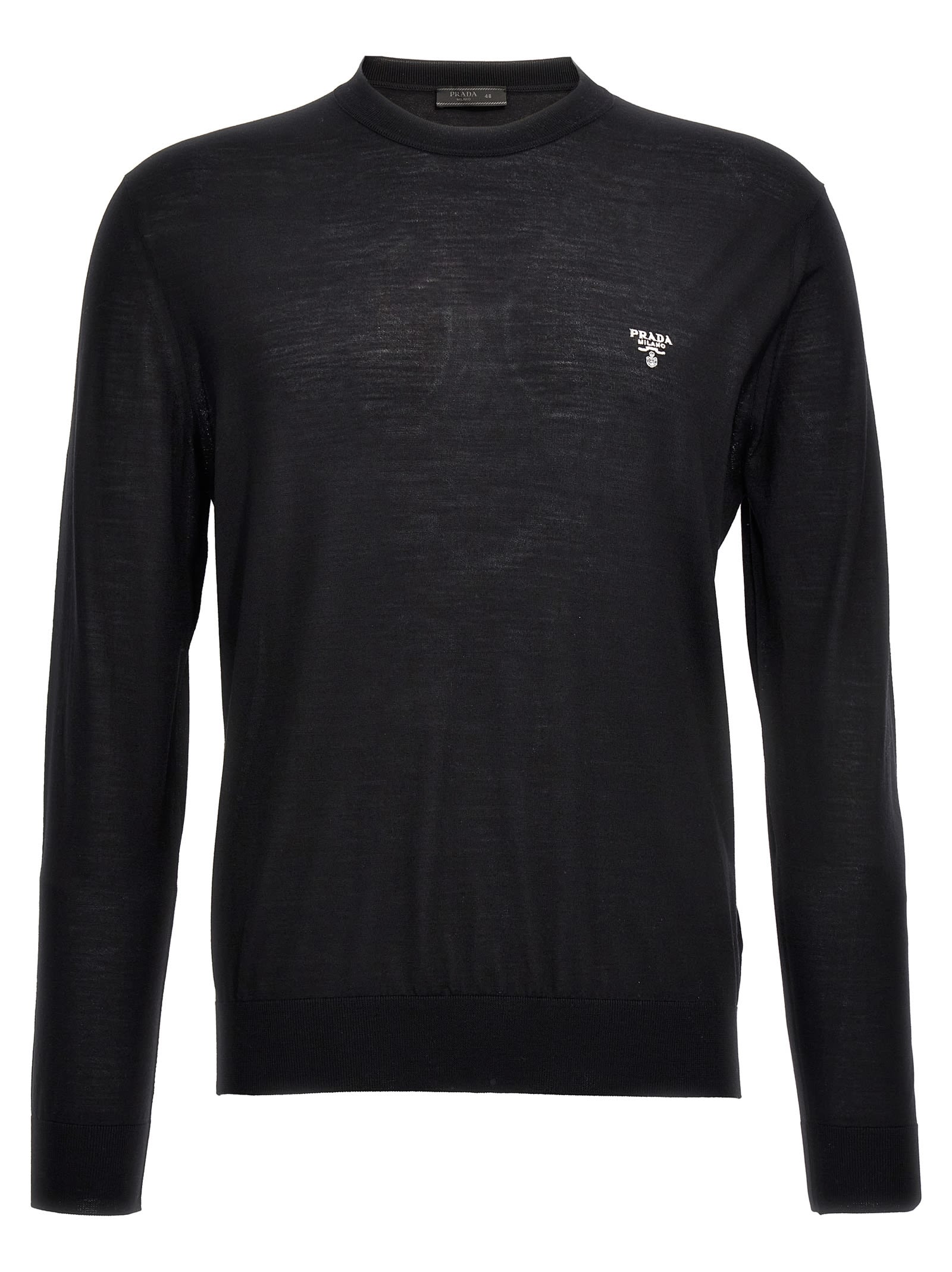 Superfine wool long-sleeve jumper