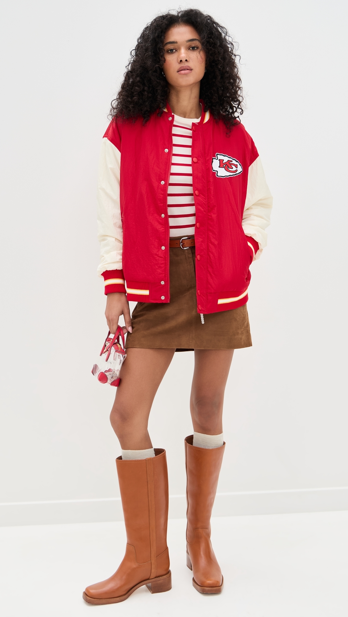 Chiefs Colorblock Bomber Jacket Chiefs Red/Sugar Swizzle