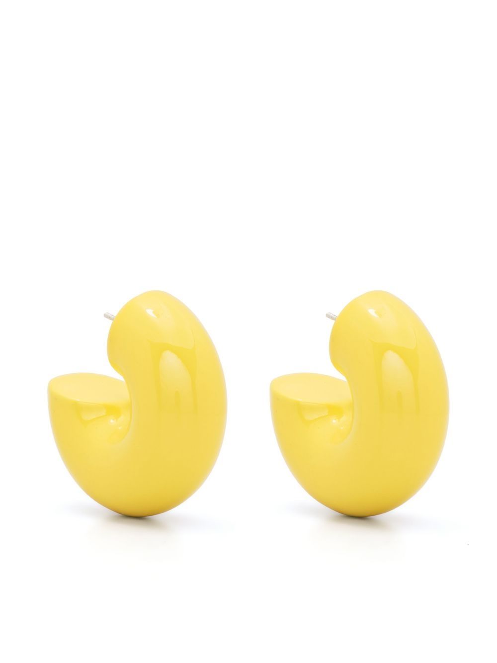 Beam chunky hoop earrings - Yellow