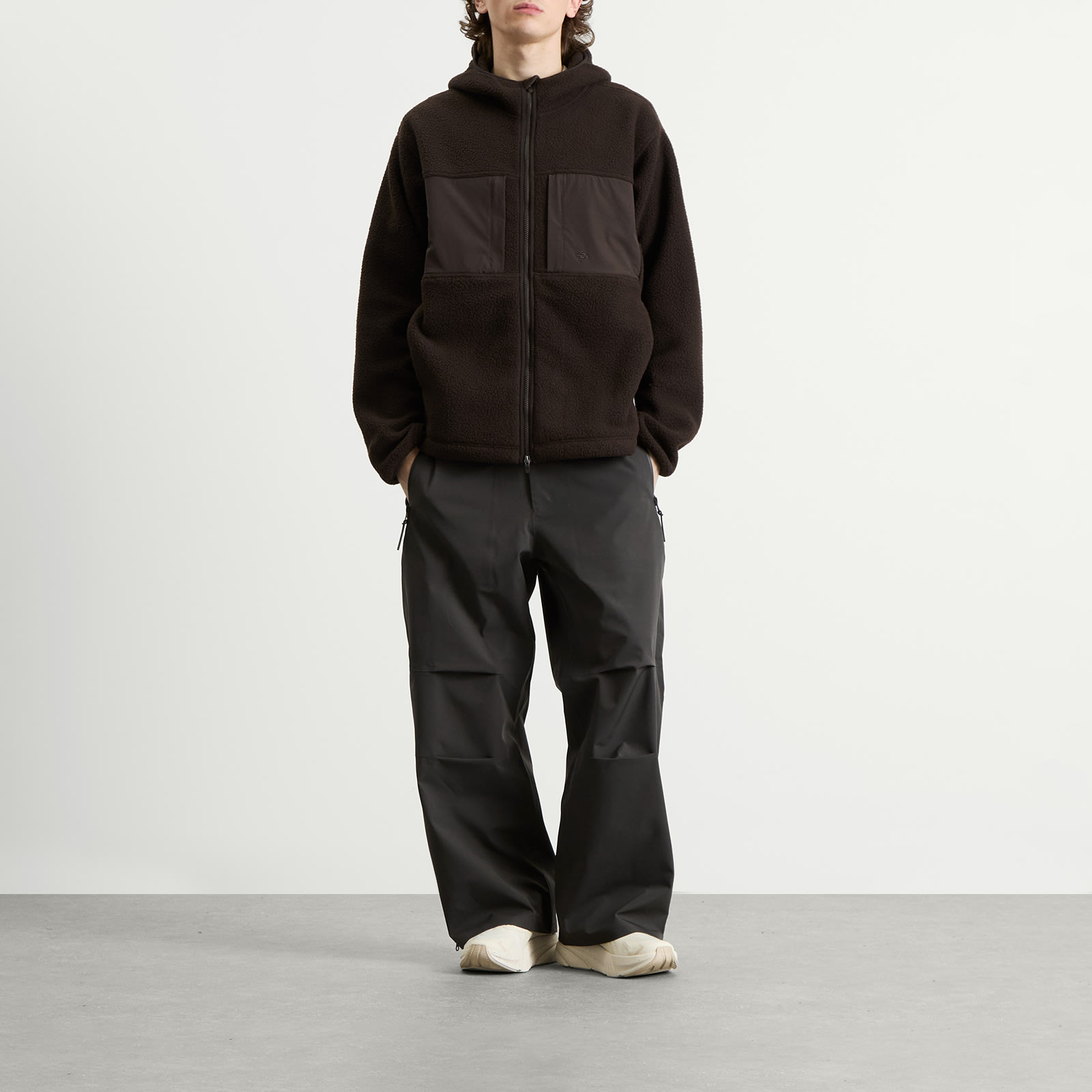 Men's 247 Borg Fleece Jacket Chocolate Torte