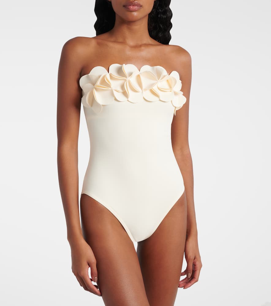 Tess floral-appliqué swimsuit