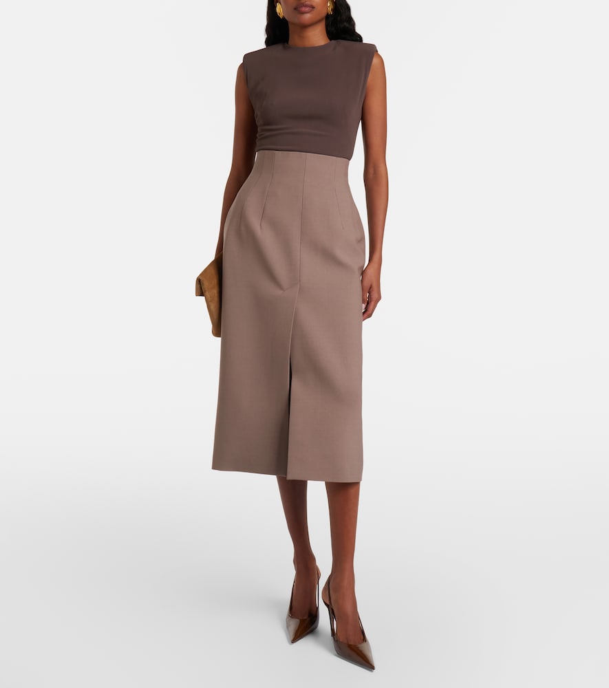High-rise pencil skirt
