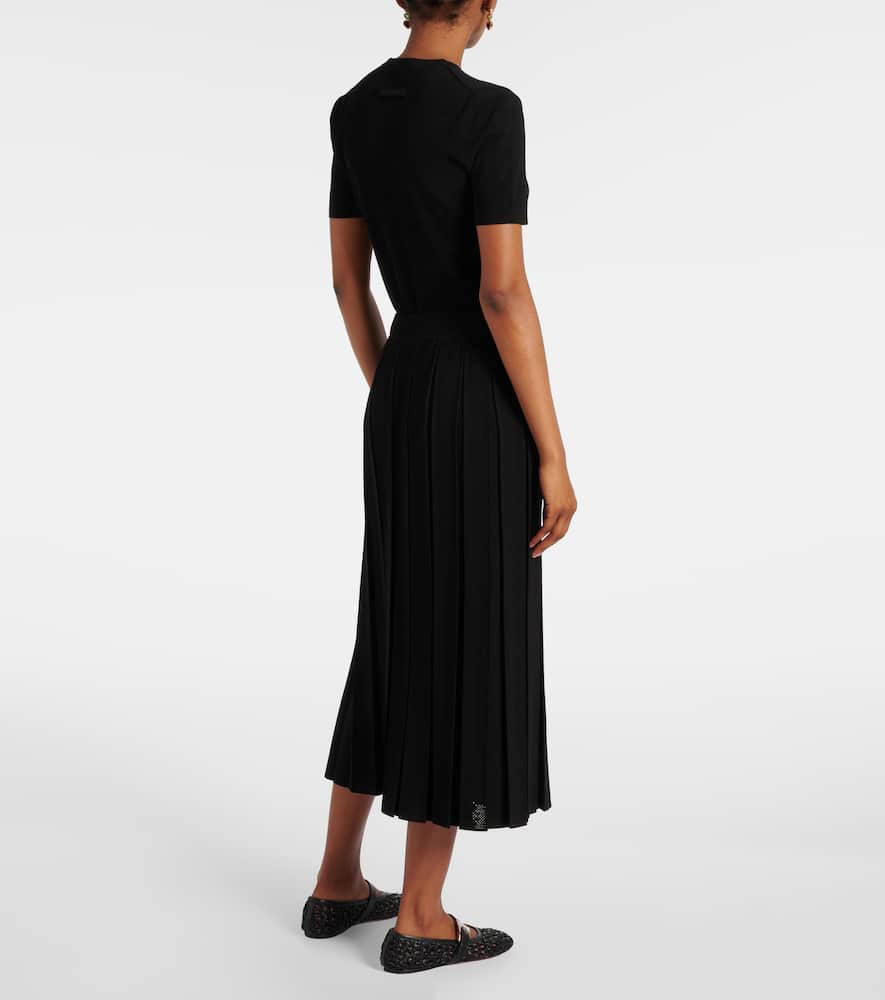 Pleated midi skirt