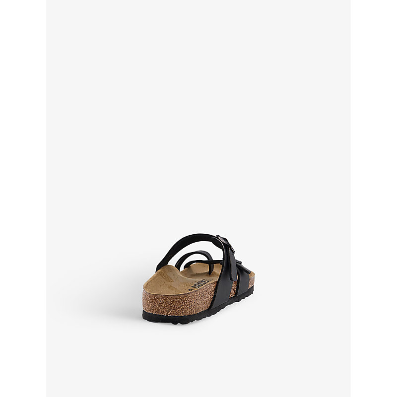 Womens Black Mayari Cross-strap Faux-leather Sandals