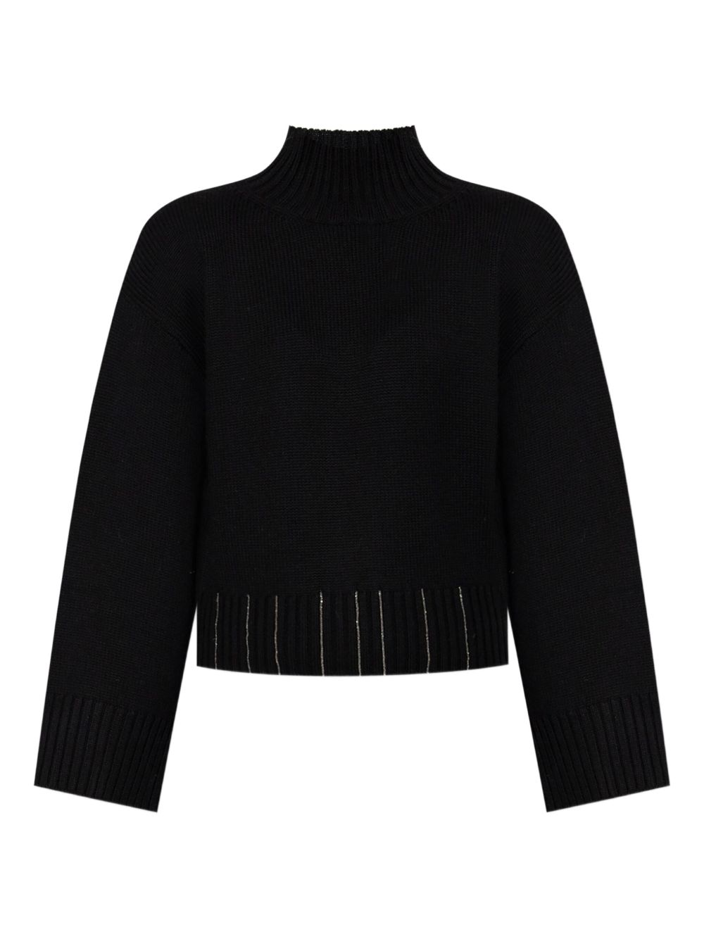 Monili-embellished sweater - Black
