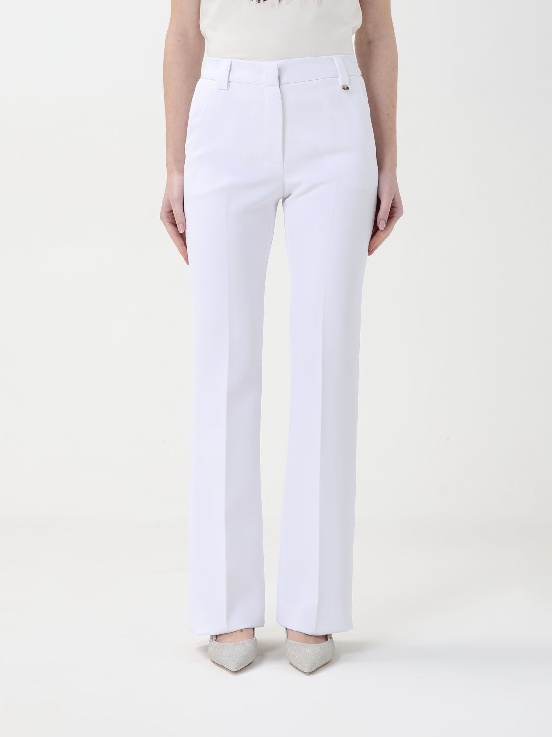 Pants LIU JO Woman color White
