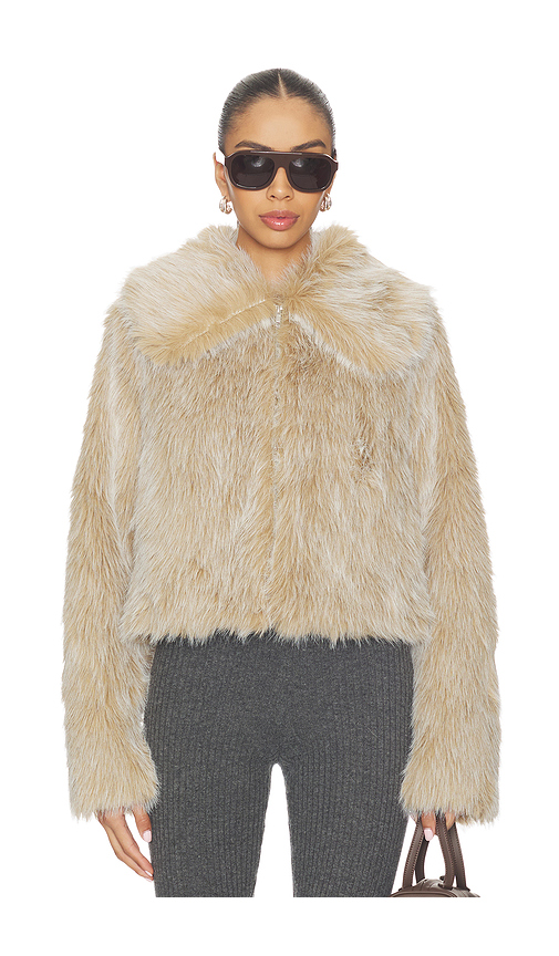 Show Me Your Mumu Park City Jacket in Brown. L. Also in XS, S, M