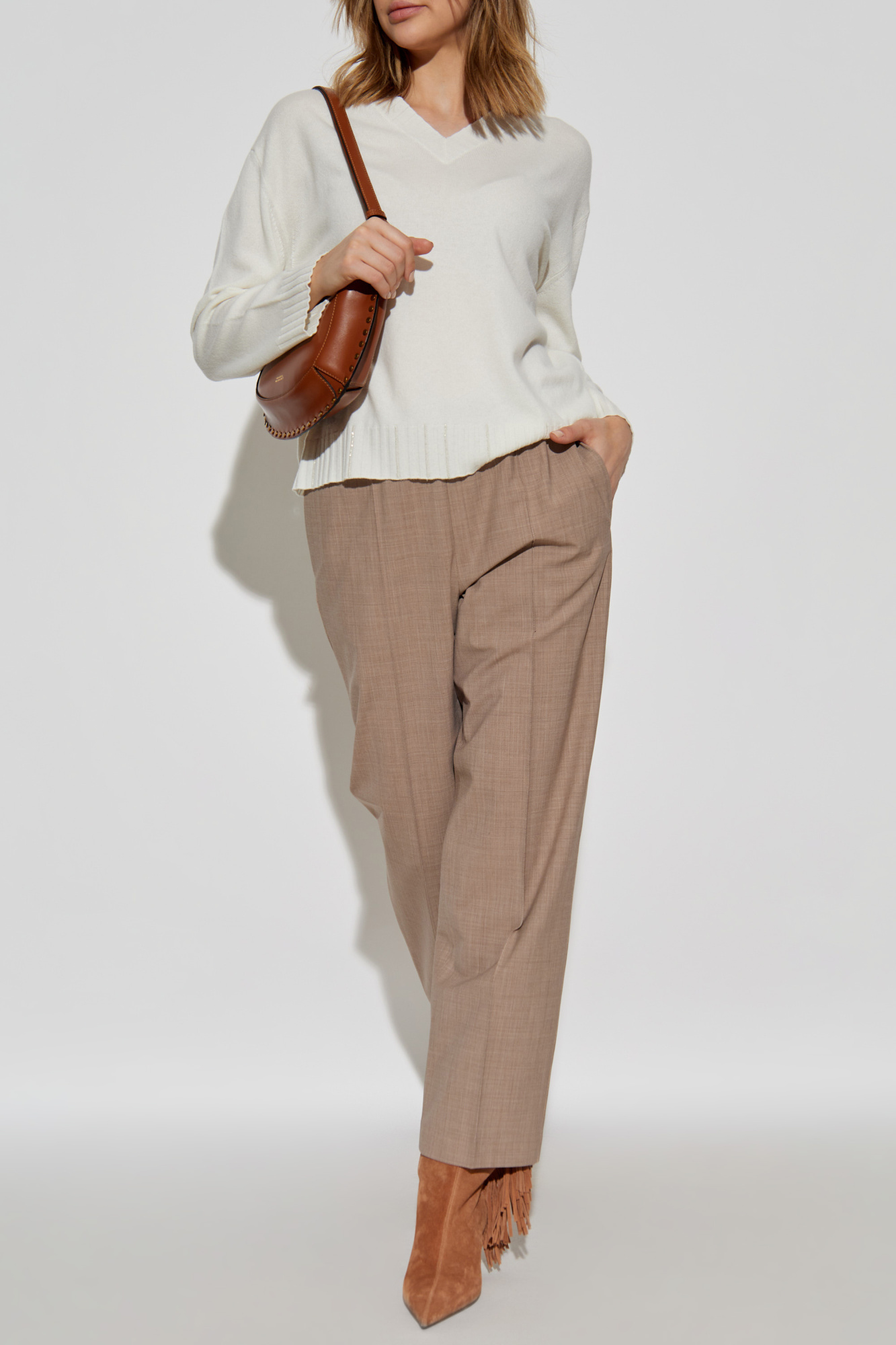 Fabiana Filippi Wool Sweater, Women's, Cream